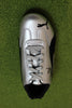 Womens Speedcat Sneaker- Silver/Black Leather Side Angle View Top View