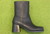 Women's Vico Zip Boot - Black Calf Side View