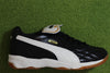 Unisex King Indoor Sneaker - Black Leather Side View