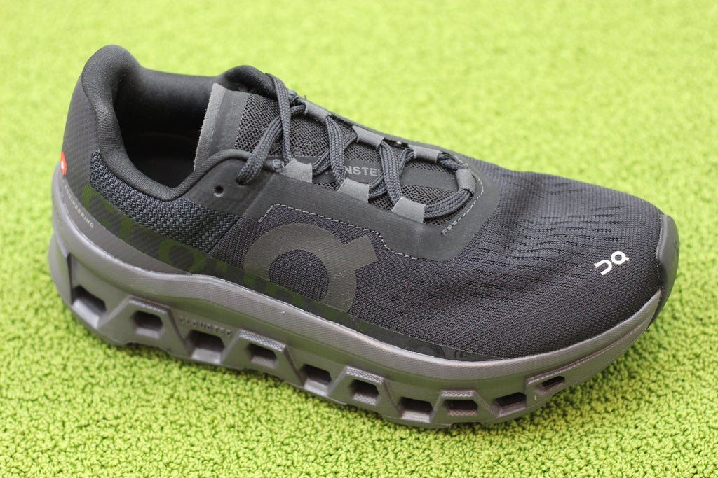 Womens Cloudmonster Sneaker - Black/Magnet Mesh Side Angle View