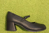 Womens Kora MJ Pump - Black Leather Side View