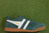 Women's Harrier Sneaker - Evergreen/Off White Suede/Leather Side View