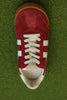 Women's Elan Sneaker - Deep Red/White Top View