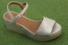 Women's Lauren Sandal - Champan Metallic Leather Side Angle View