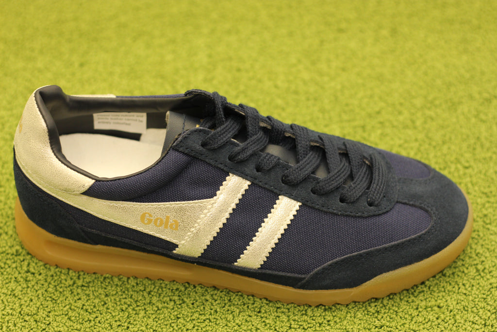 Women's Tornado - Navy/Silver Mesh/Leather/Suede Side Angle View