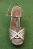 Women's Kegy Sandal - Champagne Leather Top View