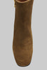 Women's 21947 Zip Boot - Dark Brown Suede Top View