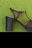 Women's Kegy Sandal - Black Leather Side View