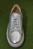 Women's Hollyhock Walk Sneaker- Silver Leather Top View
