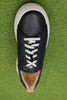 Women's Hollyhock Walk Sneaker- Black Leather Top View