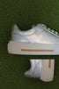 Women's Hollyhock Walk Sneaker- Silver Leather Side View