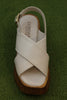 Women's Fritzy Sandal - Beige Leather Top View