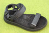 Womens Line Sandal - Black/Black Textile Side Angle View