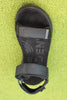 Womens Line Sandal - Black/Black Textile Top View