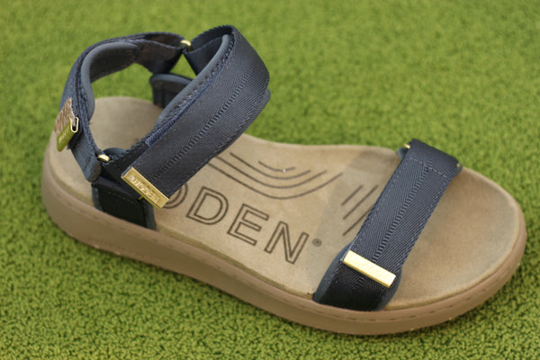 Womens Line Sandal - Storm Textile Side Angle View