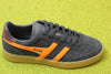 Men's Viper Sneaker - Navy/Orange/Burgundy Suede/Leather Side Angle View