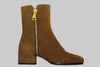 Women's 21947 Zip Boot - Dark Brown Suede Side View