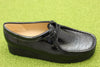 Women's Wallabee - Black Patent Side Angle View