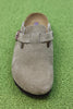 Women's Boston Clog - Taupe Suede Top View