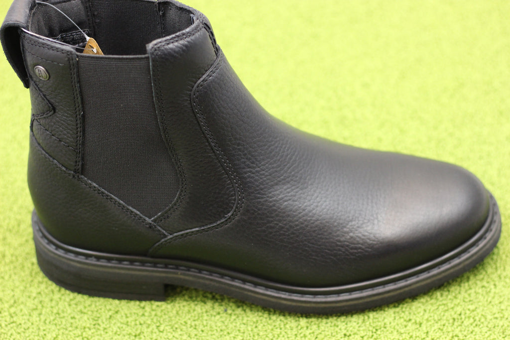 Men's Newford Chelsea Boot - Black Leather Side Angle View