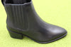 Women's Morzine Top Chelsea Boot - Black Leather Side Angle View