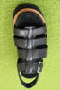Women's Orianna Twist Sandal - Black Leather Top View