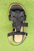 Naguisa Women's Alosa Sandal - Black Leather top View