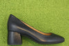 Women's Carmel Pump - Black Leather Side View