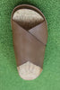 Women's Tutsi Cross Band Sandal - Brown Leather Top View