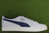 Unisex Clyde OG Sneaker - White/Blue Leather/Suede Side View