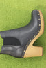 Women's Deilia Boot - Black Leather 
Side View
