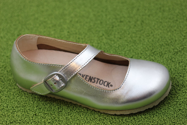 Women's Tracy Maryjane - Silver Metallic Leather Side Angle View