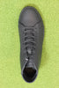 Clae Unisex Bradley Mid Sneaker - Triple Black Leather Top View