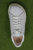 Birkenstock Men's Bend Sneaker - White Leather Top View