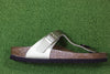 Birkenstock Women's Gizeh Sandal - Gold Birko Flor Side View