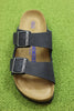 Birkenstock Men's Arizona Sandal - Black Oiled Leather Top View