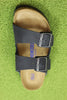 Birkenstock Men's Arizona Sandal - Black Oiled Leather Top View