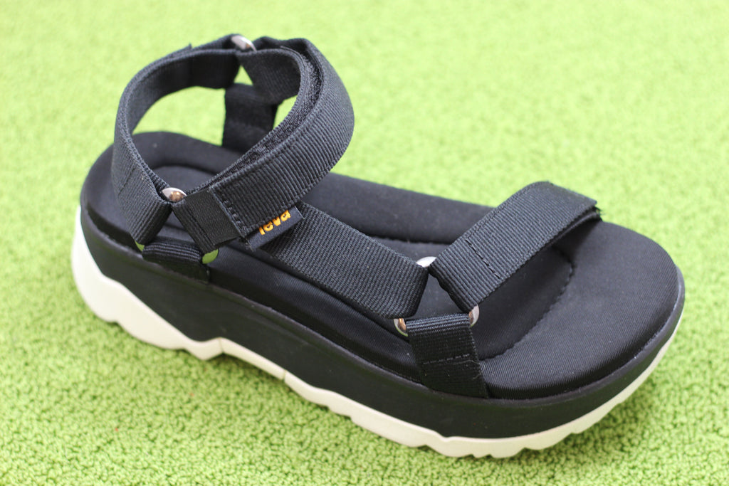 Women's Jadito Sandal - Black Nylon Side Angle View