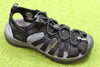 Keen Women's Whisper Sandal- Black Nylon Side Angle View