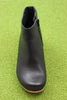 Papillio Women's Ebba Wedge Boot - Black Leather Top View
