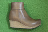 Papillio Women's Ebba Wedge Boot - Cognac Leather Side View