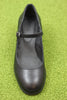 Womens Katie MJ Pump - Black Leather Top View