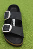 Birkenstock Women's Arizona Big Buckle Sandal - Black Leather Top View