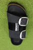 Birkenstock Women's Arizona Big Buckle Sandal - Black Leather Top View