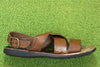Brador Women's 34260 Sandal - Mogano Leather Side View