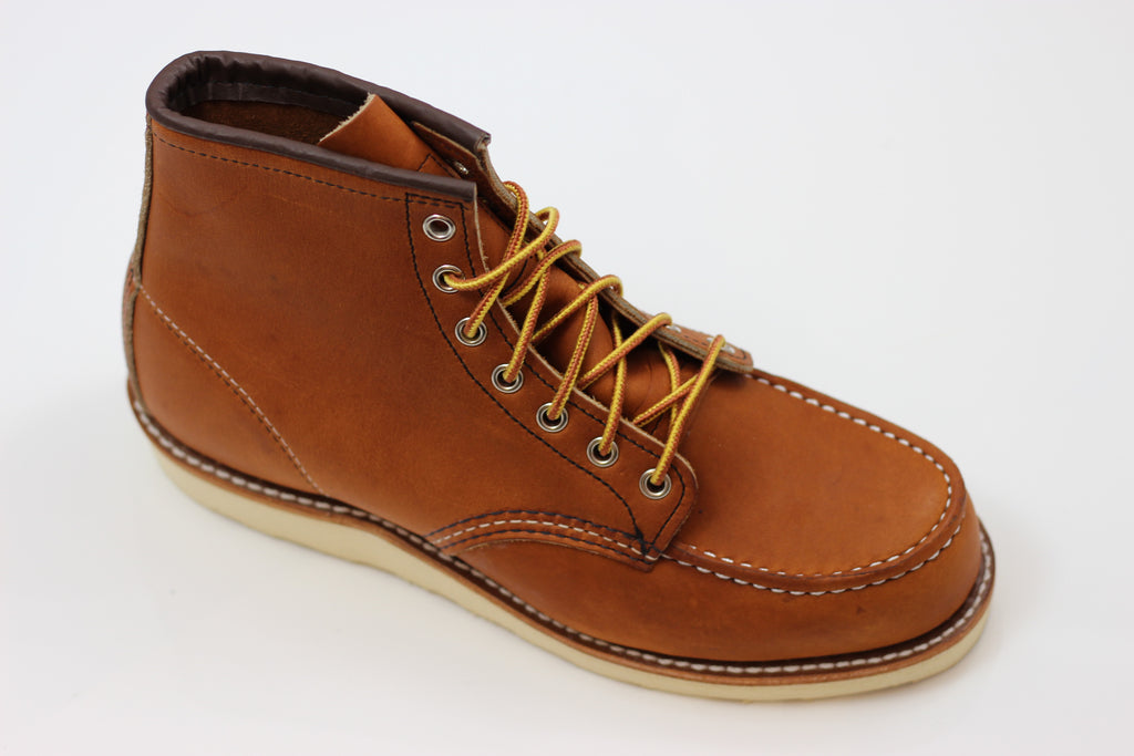 Red Wing Men's 6 Inch Classic Moc Boot - Oro Leather Side Angle View