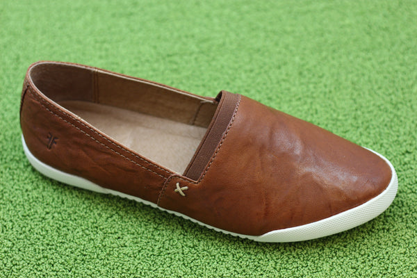 Frye Women's Melanie Slip on - Cognac Leather Side Angle View