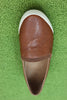 Frye Women's Melanie Slip on - Cognac Leather Top View