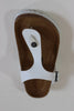 Birkenstock Women's Gizeh Sandal - White Birko Flor - Top View