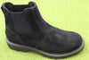 Sorel Mens Carson Chelsea Boot - Black Suede Side Angle View